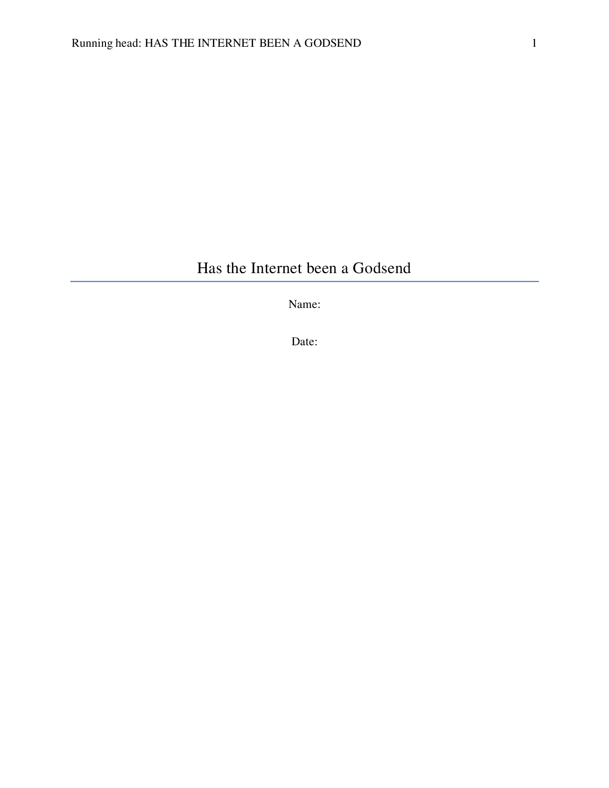 Preview image of Has the internet been a godsend document